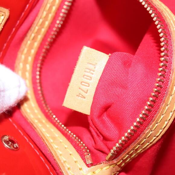 LOUIS VUITTON Monogram Vernis Reade PM Hand Bag Red Rouge M91088 - Picture 13 of 13